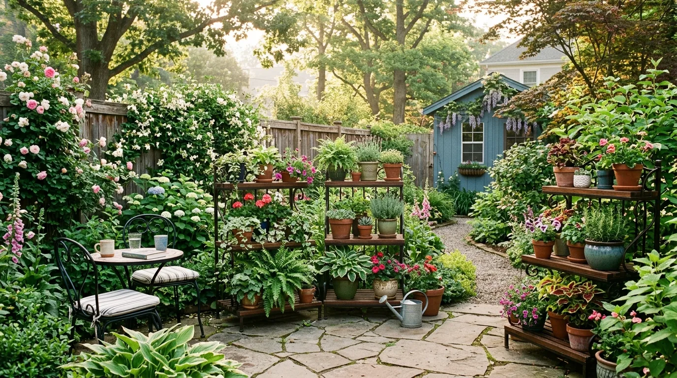 Tiered Plant Stand Corner
